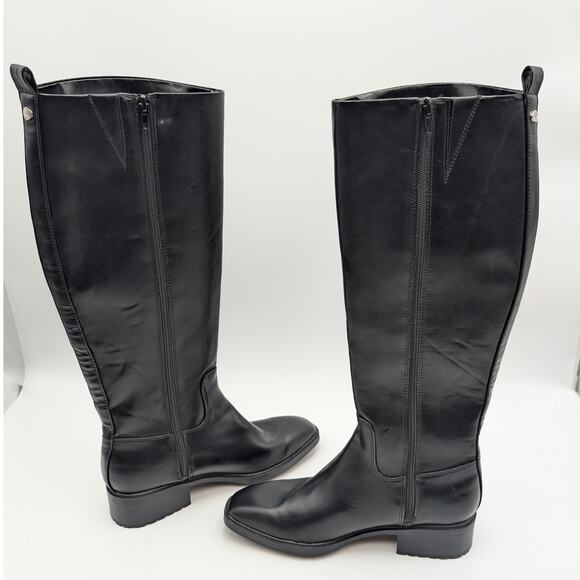 Nine West Barile Knee High Boots Square Toe Women's Black Size US6.5 EU37 - Picture 5 of 13